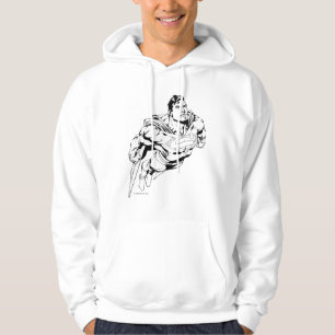 Superman Black and White 1 Sweatshirt Med Luva
