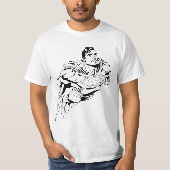 Superman Black and White 1 T-shirt (Framsida)