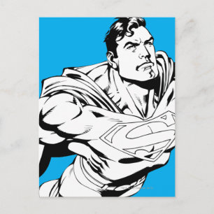 Superman Black and White 1 Vykort