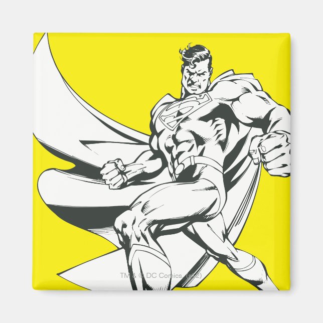 Superman Black and White 2 Magnet (Framsidan)