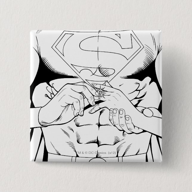 Superman Black and White 3 Knapp (Framsida)