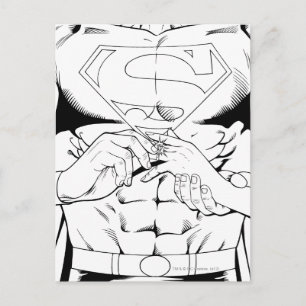 Superman Black and White 3 Vykort