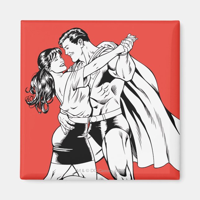 Superman Black and White 4 Magnet (Framsidan)