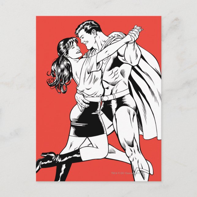 Superman Black and White 4 Vykort (Framsida)