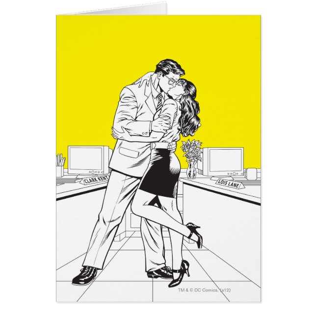 Superman Black and White 5 Hälsningskort (Framsidan)