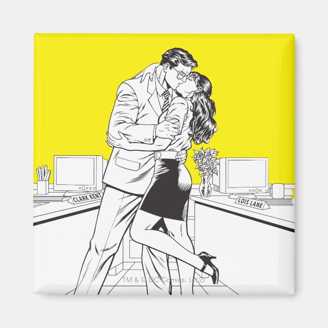 Superman Black and White 5 Magnet (Framsidan)