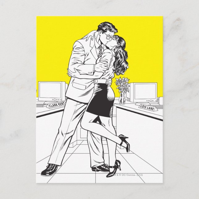 Superman Black and White 5 Vykort (Framsida)