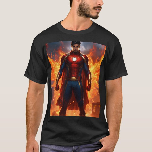 Superman Bläck" "Tattooed Hero" "Man of Steel, Ink T Shirt (Framsida)