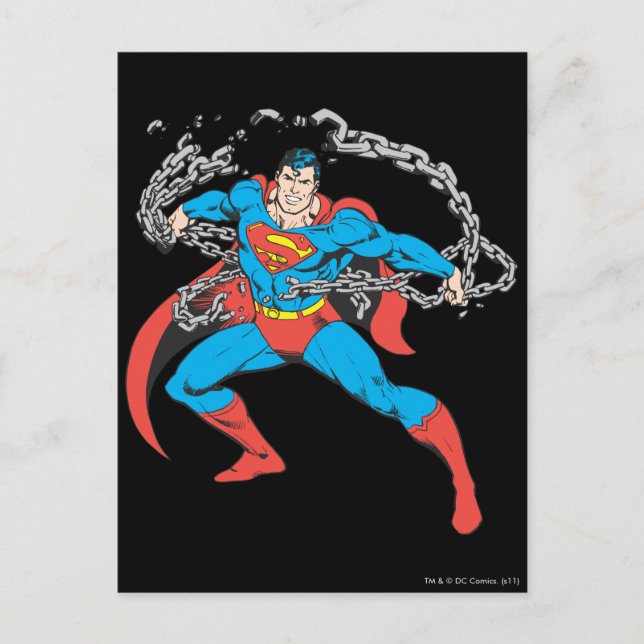 Superman Breaks Chains 2 Vykort (Framsida)