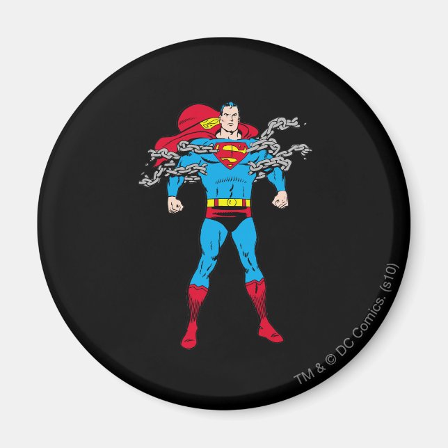 Superman Breaks Chains Magnet (Framsidan)