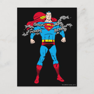 Superman Breaks Chains Vykort