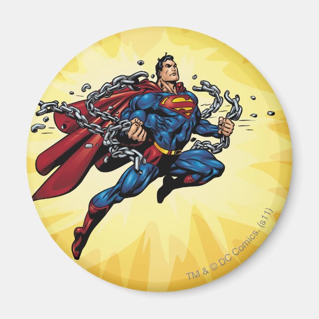 Superman bryter kedjor magnet (Framsidan)