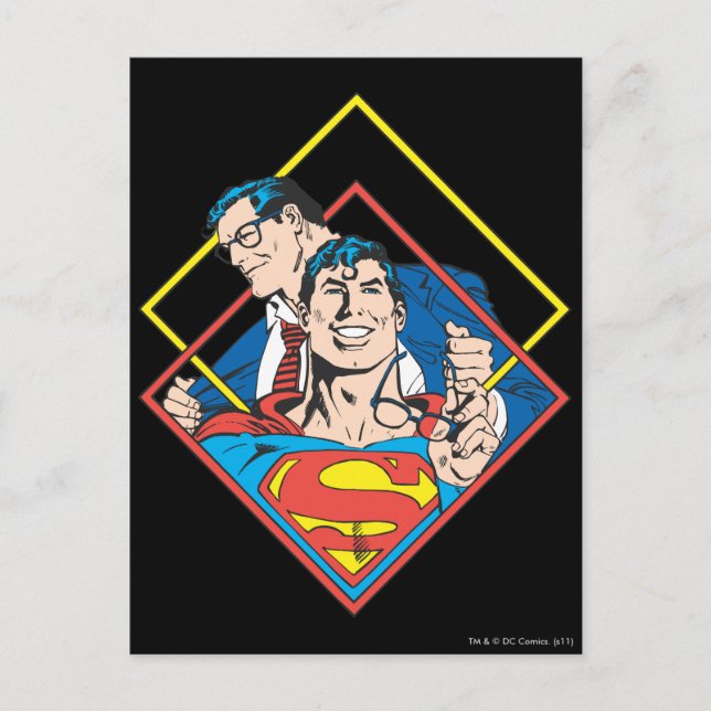 Superman/Clark Kent Vykort (Framsida)