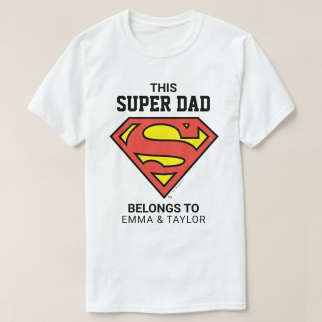 Superman| Detta Tillhör Pappa till T-Shirt (Design framsida)