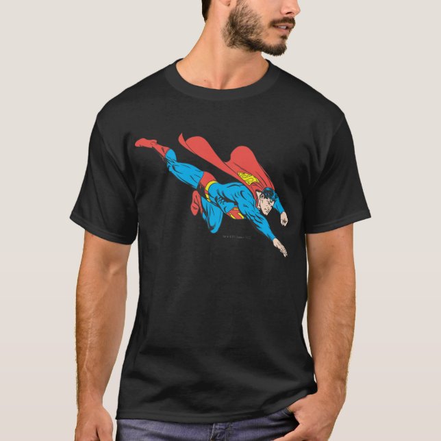Superman Dives Höger Tee Shirt (Framsida)