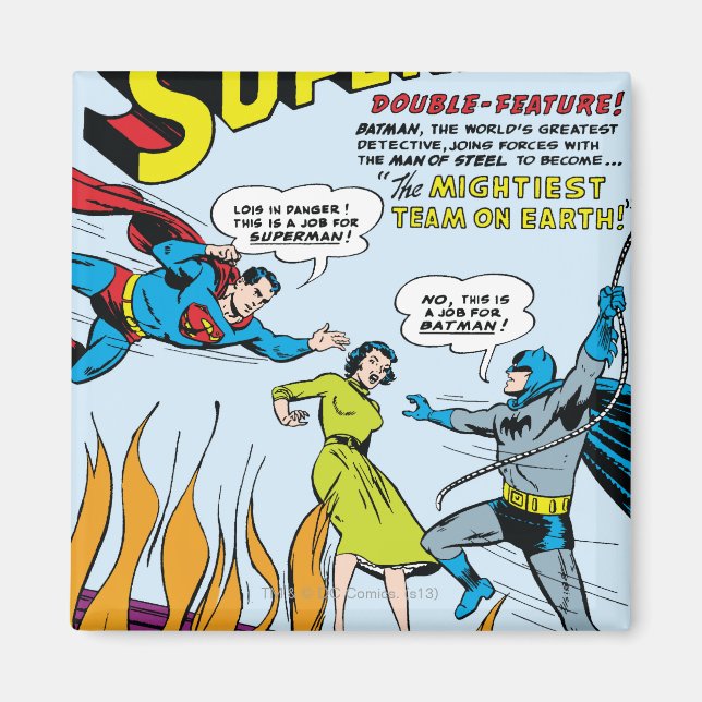 Superman (Dubbla-Feature with Batman) Magnet (Framsidan)