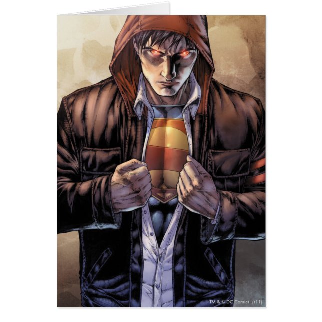 Superman Earth Cover - Färg Hälsningskort (Framsidan)