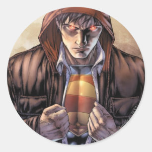 Superman Earth Cover - Färg Runt Klistermärke