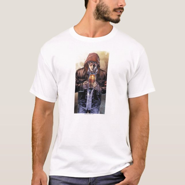 Superman Earth Cover - Färg Tee Shirt (Framsida)