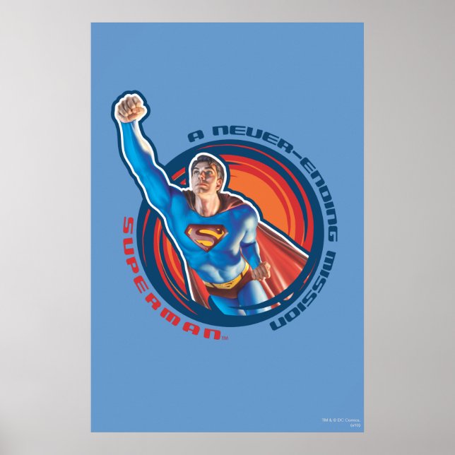 Superman en Uppdrag som aldrig slutar Poster (Framsidan)
