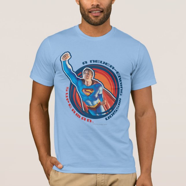 Superman en Uppdrag som aldrig slutar T-shirt (Framsida)