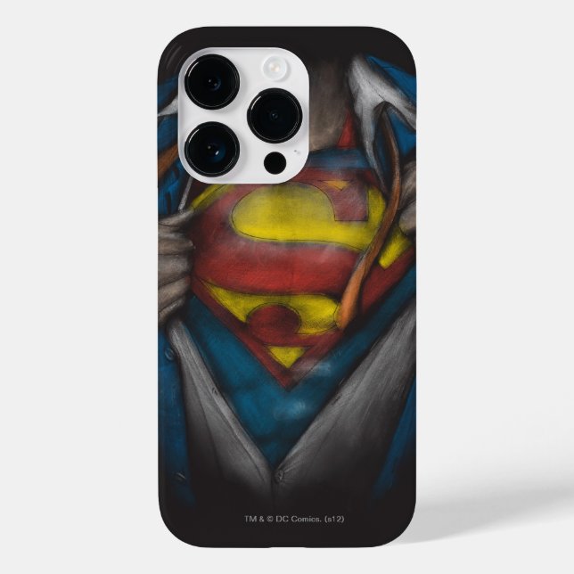Superman | Färgad kalvfärgsskiss (Baksida)