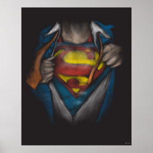Superman   Färgad kalvfärgsskiss Poster