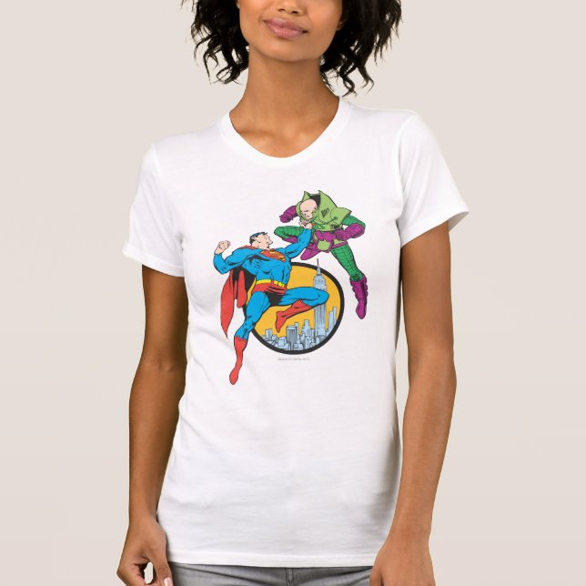 Superman Fights Lex Luthor Tee Shirt (Framsida)