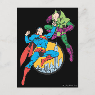 Superman Fights Lex Luthor Vykort