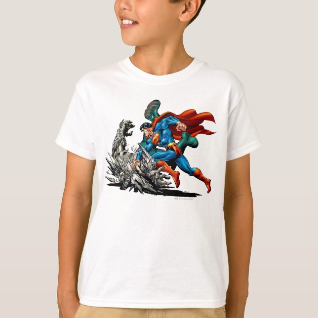 Superman Fights Monster T-shirt (Framsida)