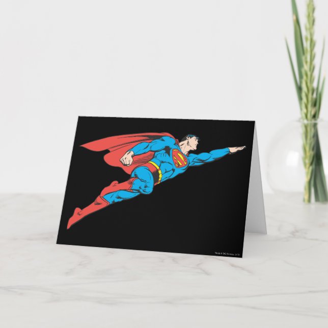 Superman Flies Höger Kort (Framsida)