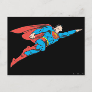 Superman Flies Höger Vykort