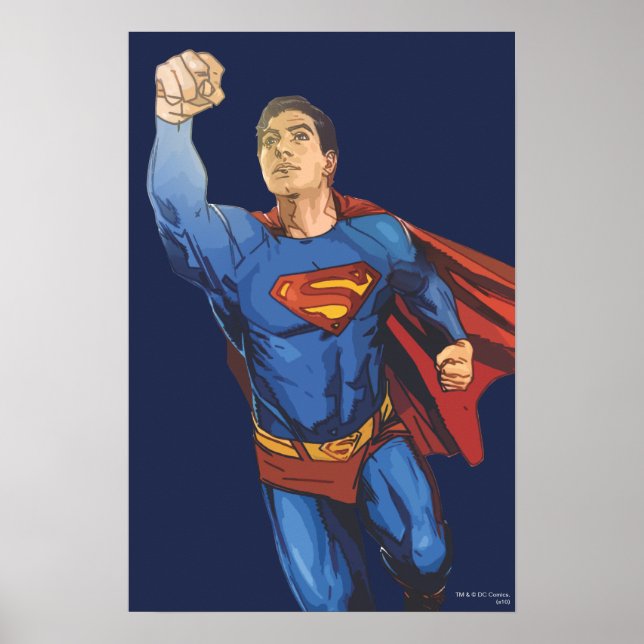 Superman Flies Lämnat Poster (Framsidan)