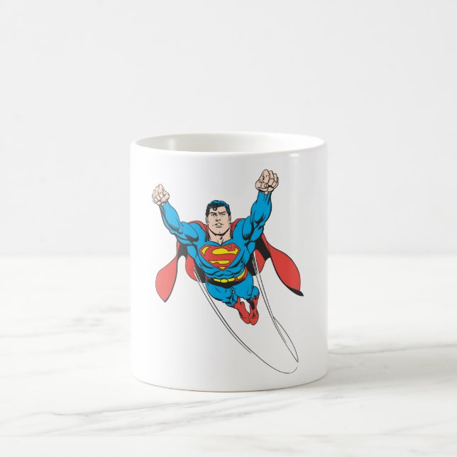 Superman flyger framåt kaffemugg (Center)