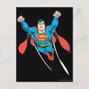 Superman flyger framåt vykort