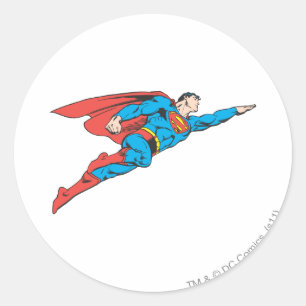 Superman Flying Höger Runt Klistermärke