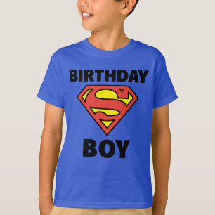 Superman Födelsedagspojke - Namn och ålder T Shirt