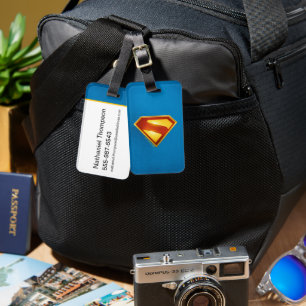 Superman Golden S Shield Brilliance Bagagebricka