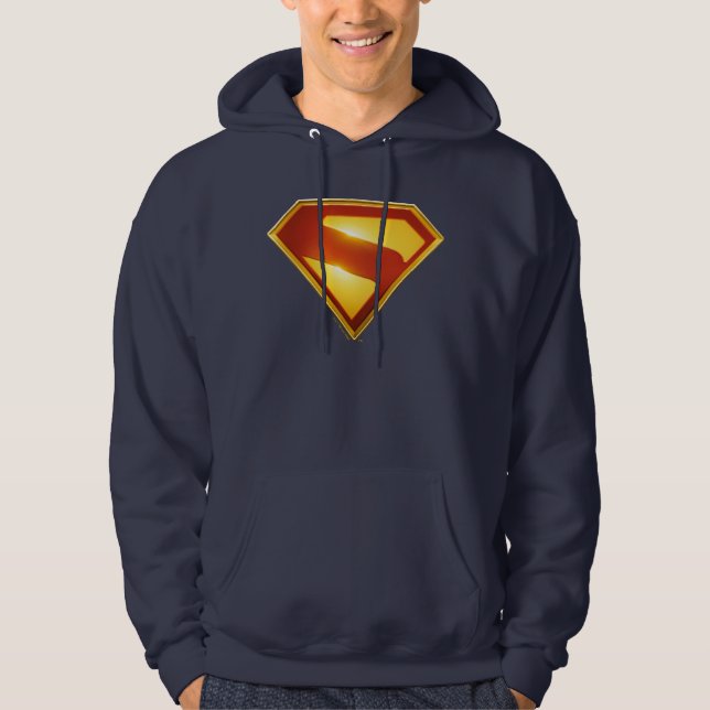 Superman Golden S Shield Brilliance Hoodie (Framsida)
