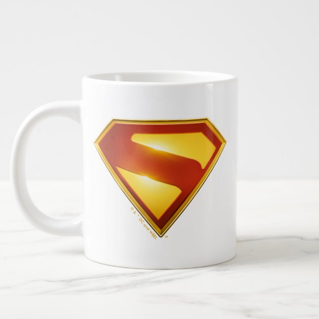 Superman Golden S Shield Brilliance Jumbo Mugg (Vänster)