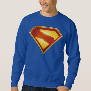 Superman Golden S Shield Brilliance Lång Ärmad Tröja