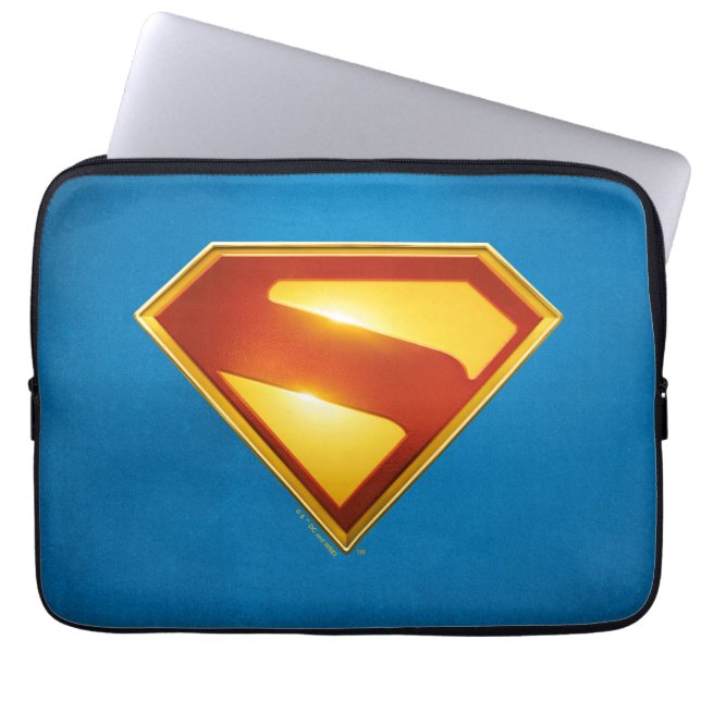 Superman Golden S Shield Brilliance Laptop Fodral (Framsidan)