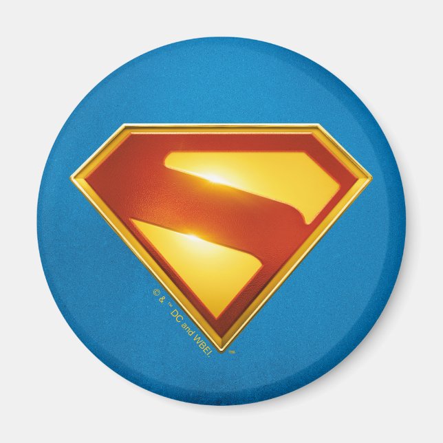 Superman Golden S Shield Brilliance Magnet (Framsidan)