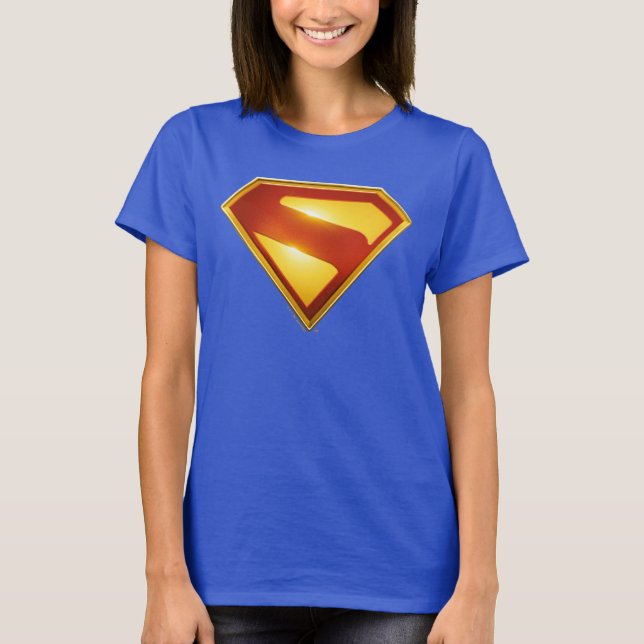 Superman Golden S Shield Brilliance T Shirt (Framsida)