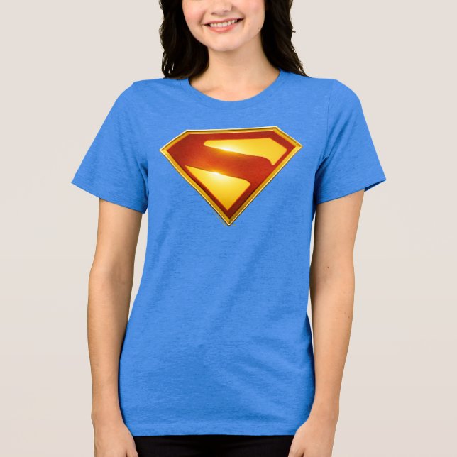 Superman Golden S Shield Brilliance T Shirt (Framsida)