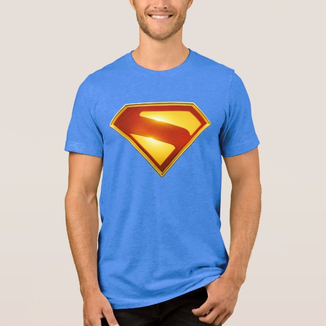 Superman Golden S Shield Brilliance T Shirt (Framsida)