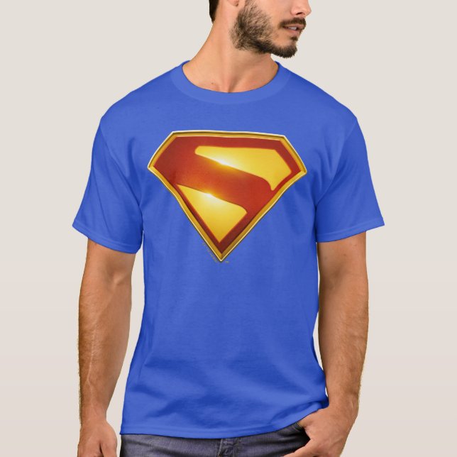 Superman Golden S Shield Brilliance T Shirt (Framsida)