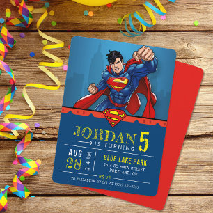 Superman GRATTIS PÅ FÖDELSEDAGEN Inbjudningar