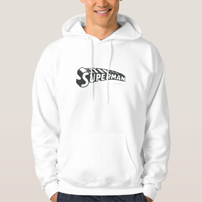 Superman | Grunge Brev Logotyp Sweatshirt (Framsida)