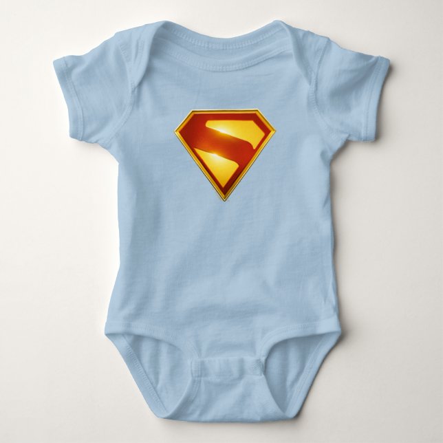 Superman Guld S Sköld Briljans T Shirt (Framsida)